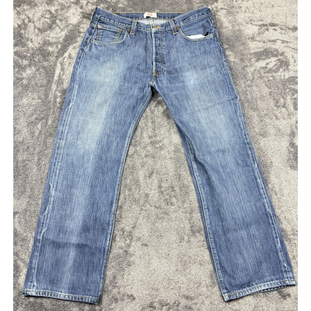 Levis 501 XX Jeans Mens 38x30 Denim Medium Wash Button Fly Workwear Vintage